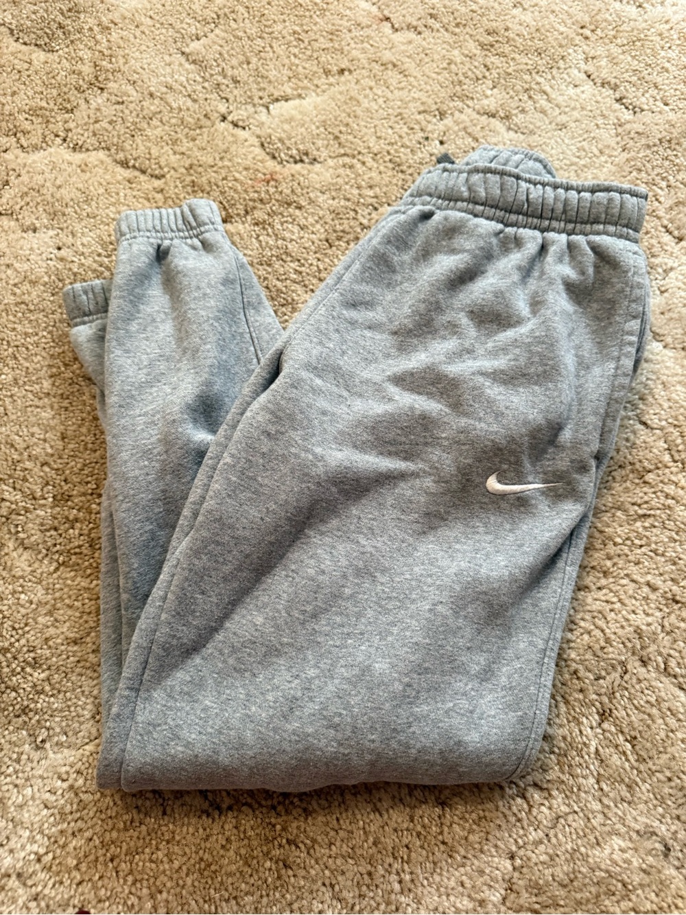 Nike Grey Sweat Joggers with White Swoosh